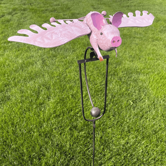 🔥Last Day Sale 49% OFF —🐷Flying Pig Kinetic Balancing Garden Art Stake