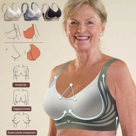 Last Day Buy 1 Get 3 Packs🎁Super gather bra | Wireless Push-up Bra👍No more sagging breasts