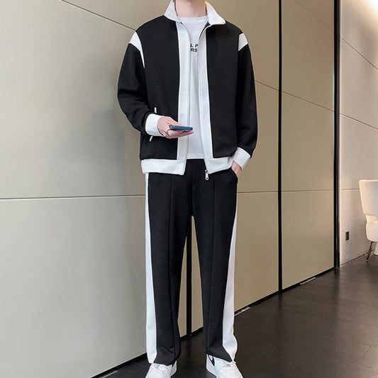 Men's Outfit Casual 2 Piece Contrast Sports Jogging Tracksuits Set(FREE SHIPPING)