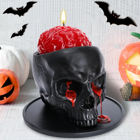 Gothic Skull Bleeding Candle ( With candle )