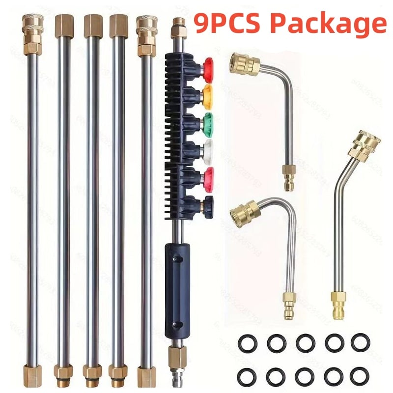 4000 PSI Telescoping High Pressure Washer Wand Set for Gutter & Roof Drainage & Walls Cleaning